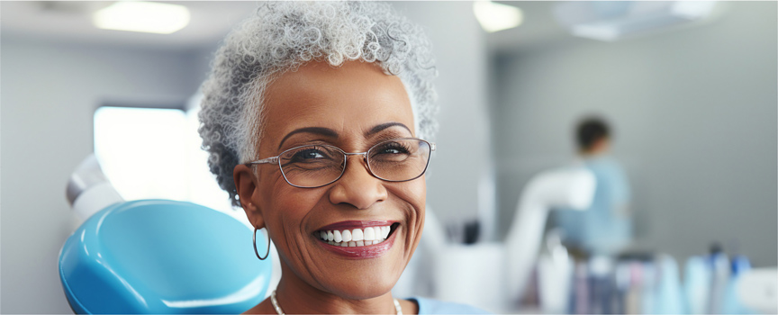 Picture of a patient who received multiple dental implants in Centennial, CO